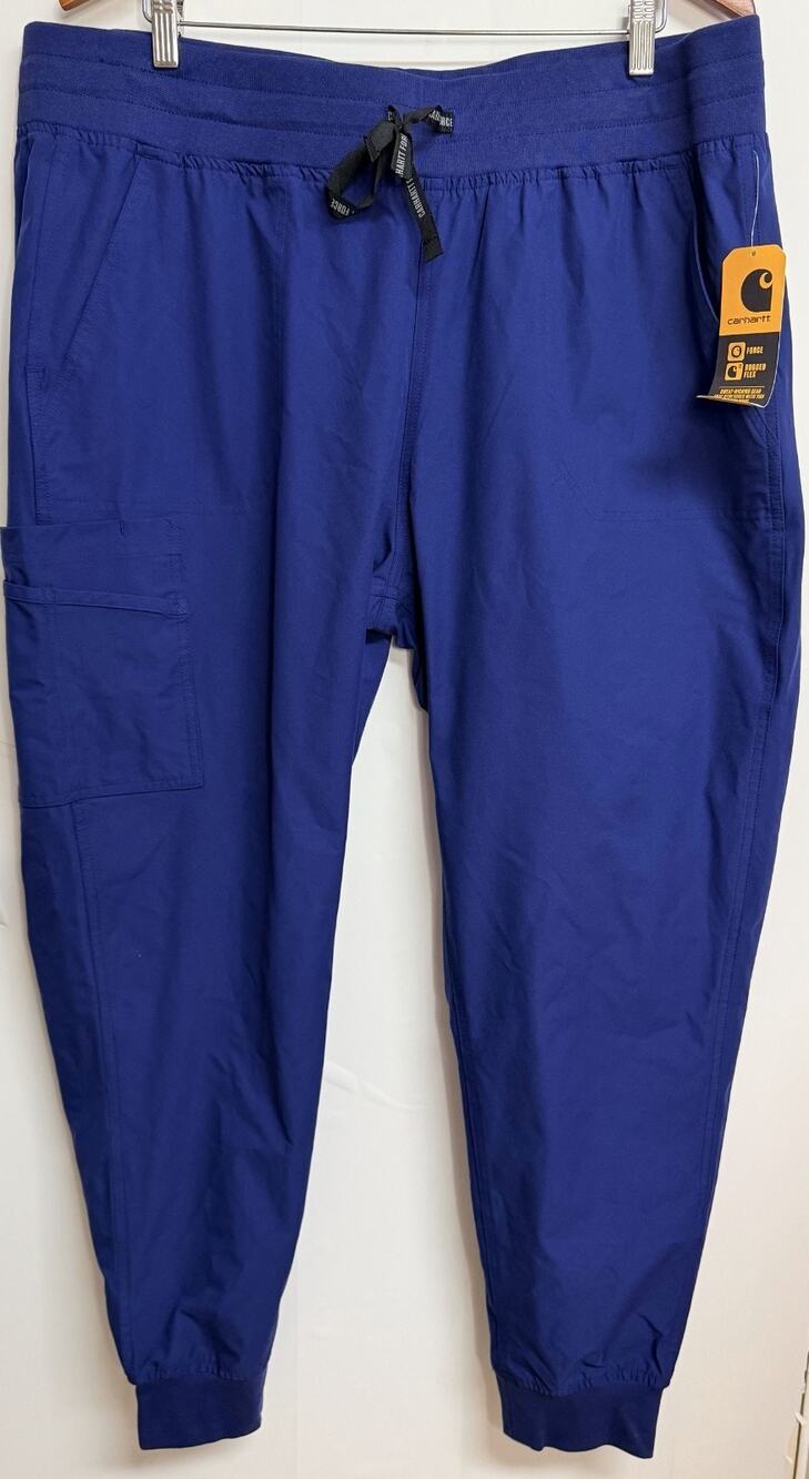 Carhartt Essentials Jogger Scrub Pants Women's 2XL Blue Drawstring Rugged NEW